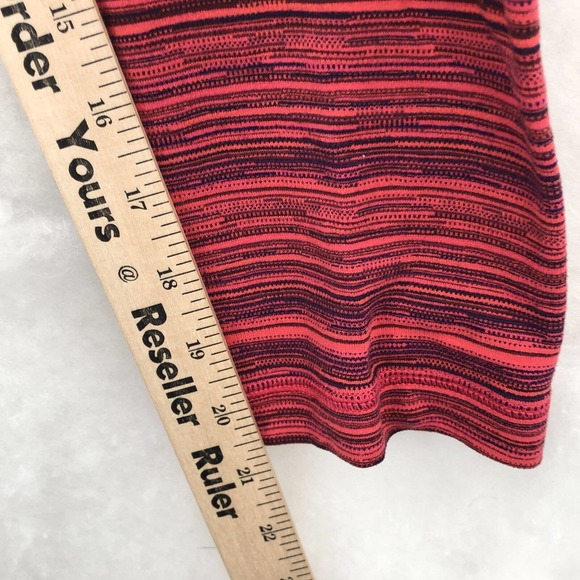 Lululemon Womens Red Striped Elastic Waist Mid Rise Skinny Capri Legging Pants 4 - Picture 4 of 7